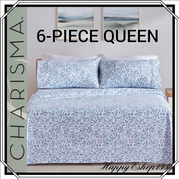 Charisma Microfiber 6-Piece Queen Sheet Set - Picture 16 of 16